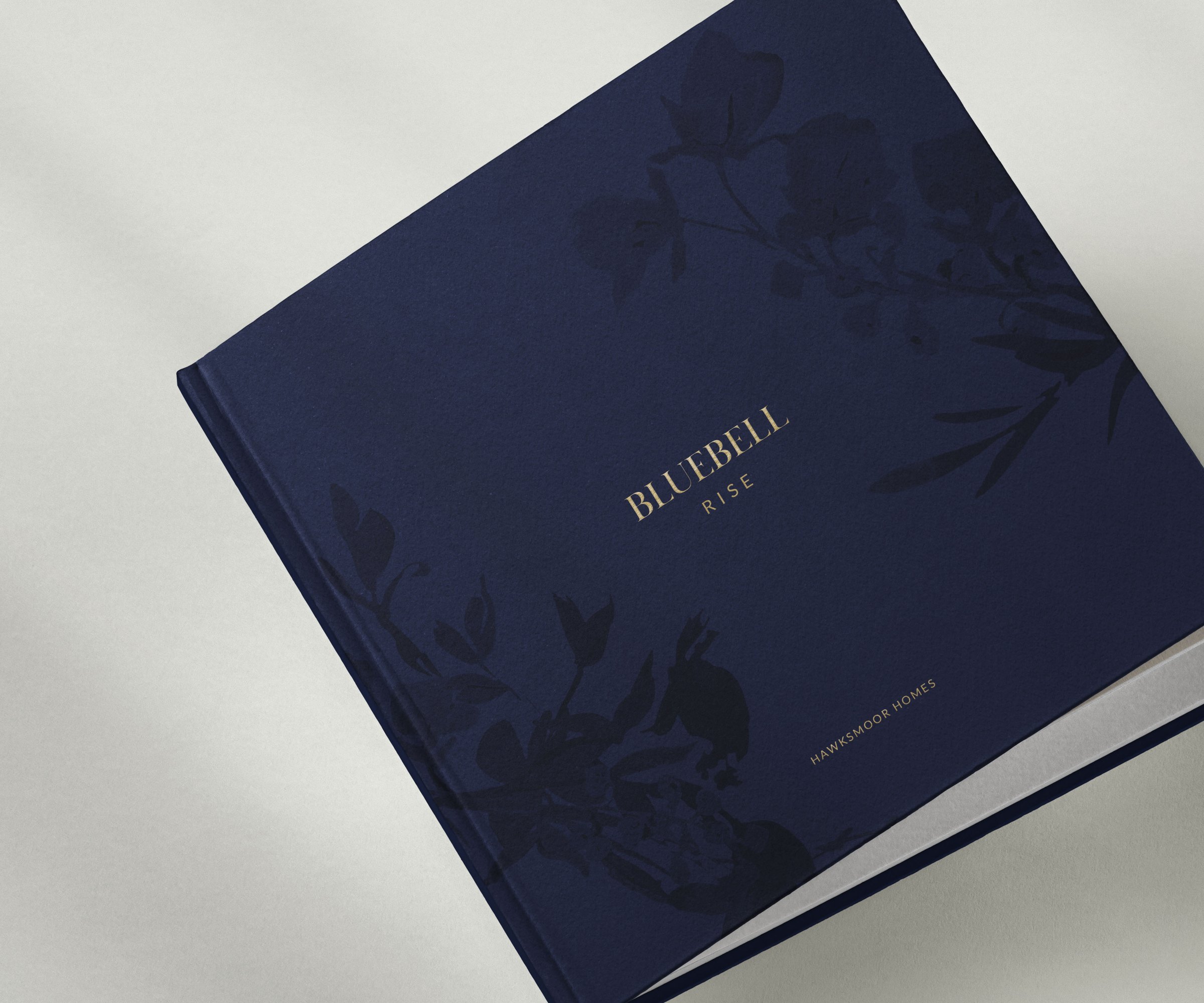 Bluebell Rise brochure page sequence — print design by HDEY