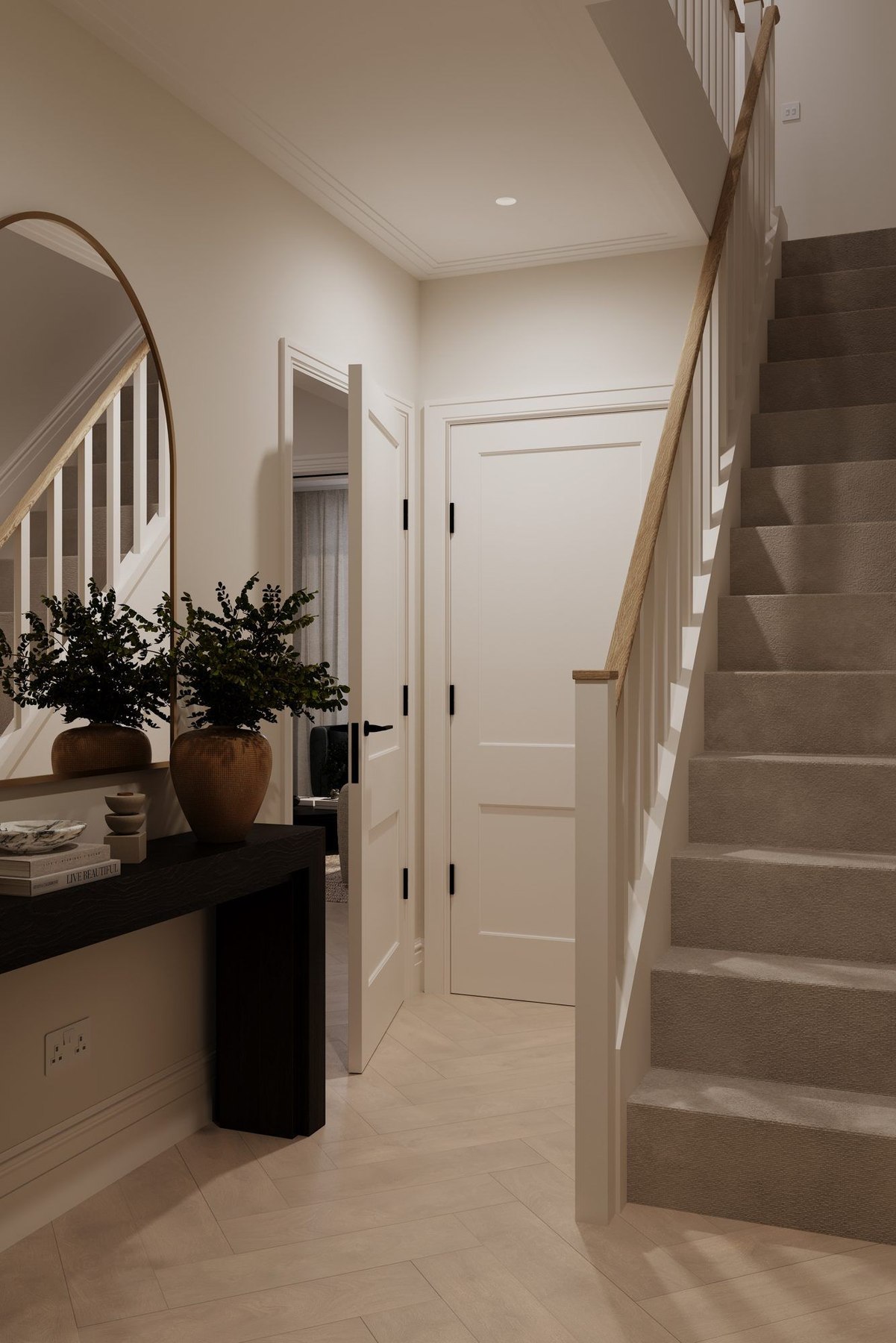 Chapman Collection entrance hallway with natural light, New Eltham — interior design by HDEY