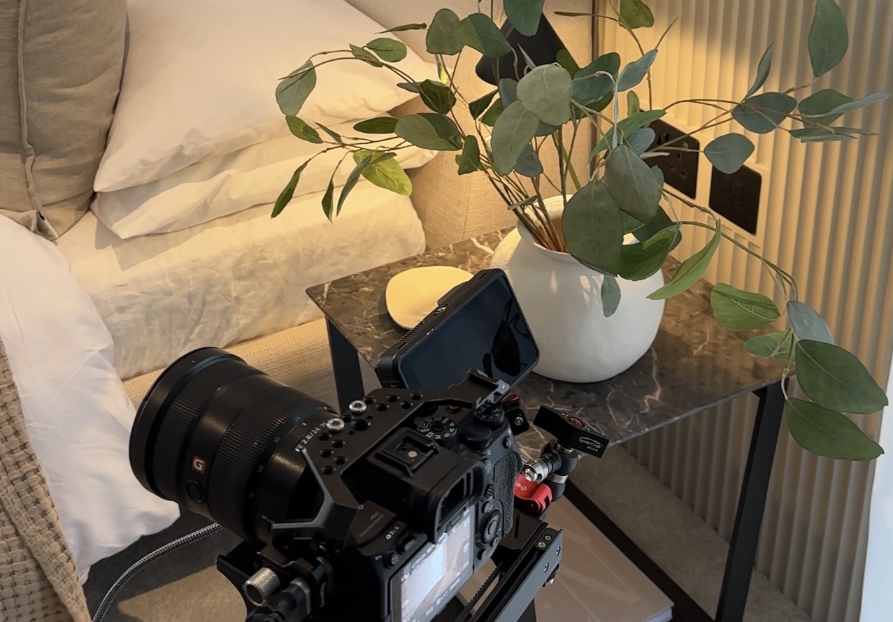 HDEY filming an interior on set
