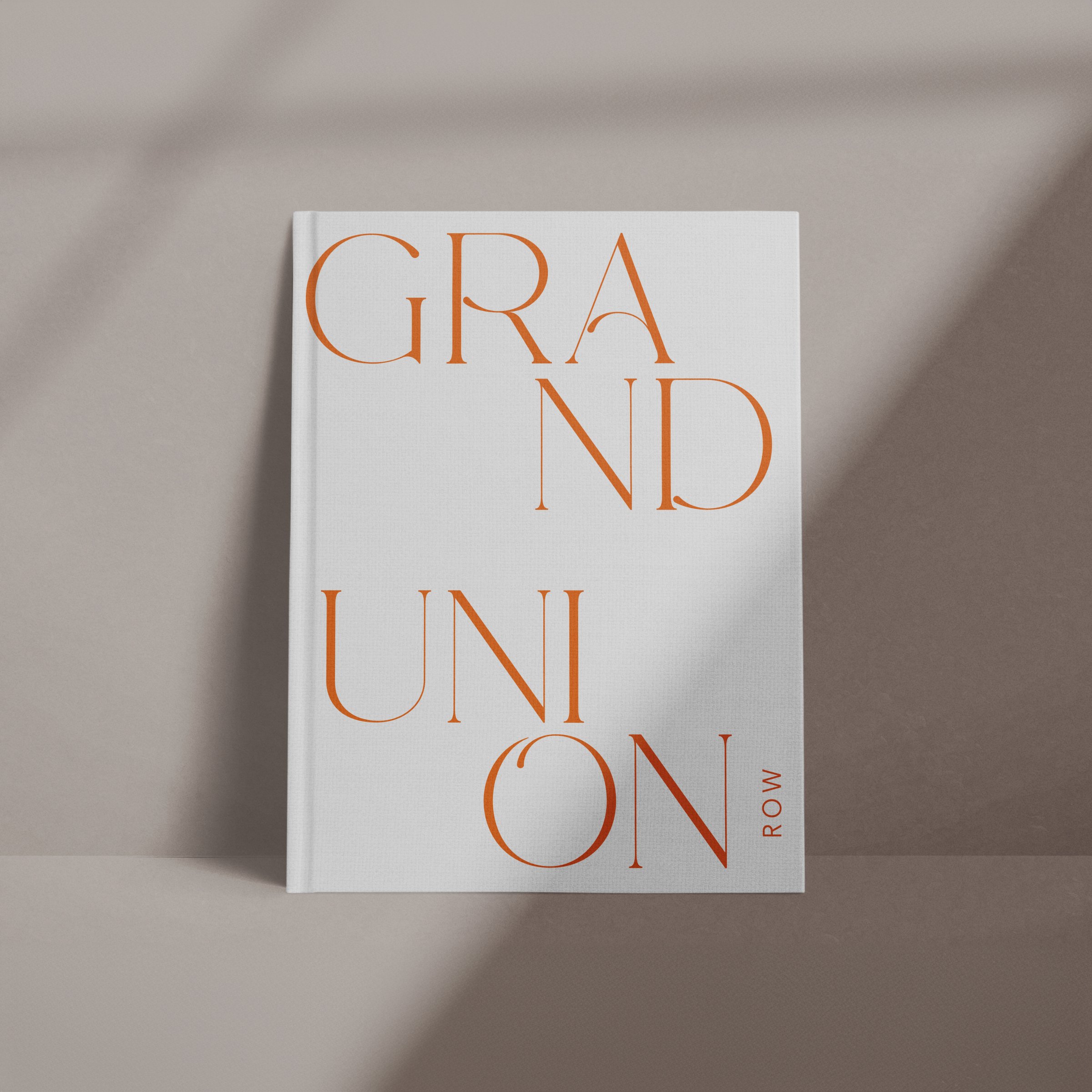 Grand Union Row brochure cover — print design by HDEY