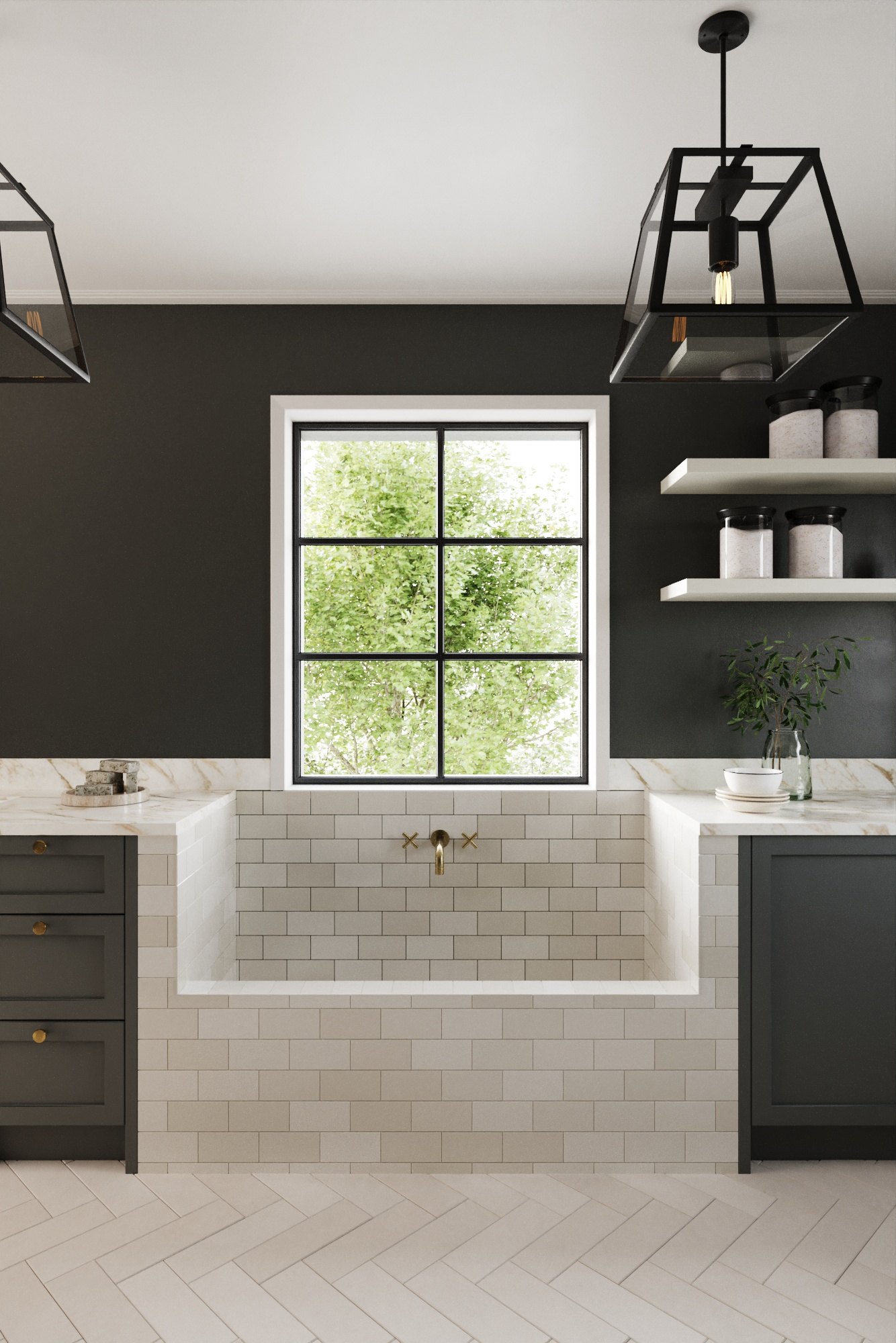 Meadow Views utility room with fitted joinery, Epping Forest, Essex — interior design by HDEY