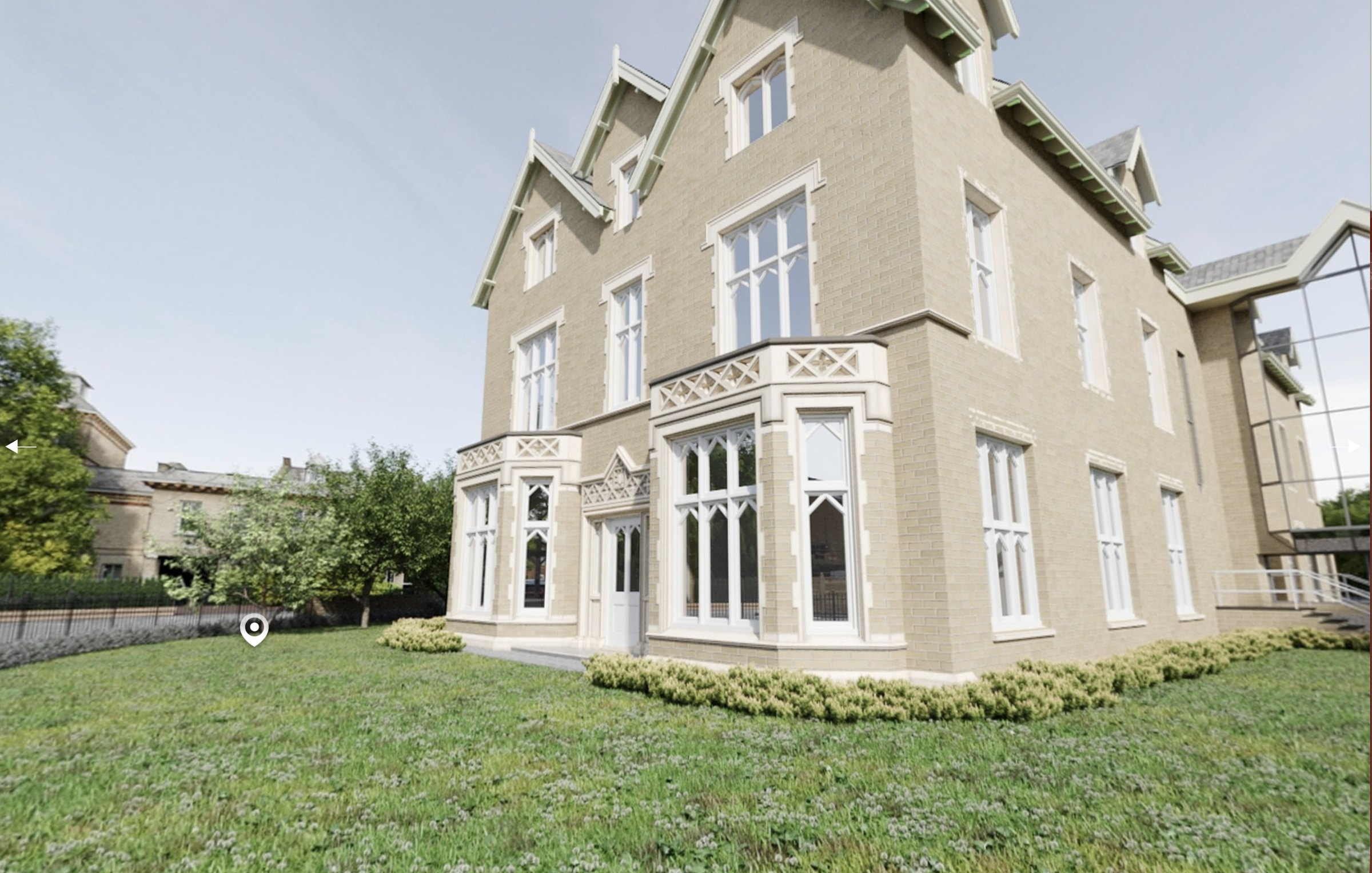 One London Road external VR panorama of the gated development, Slough, by HDEY