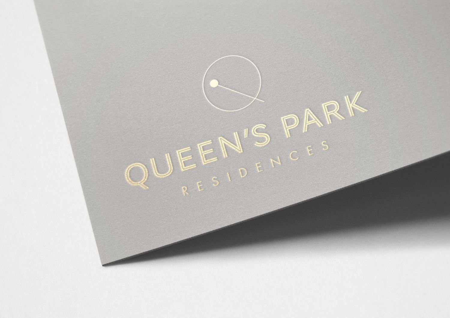 Queen's Park Residences brand identity cover detail, by HDEY