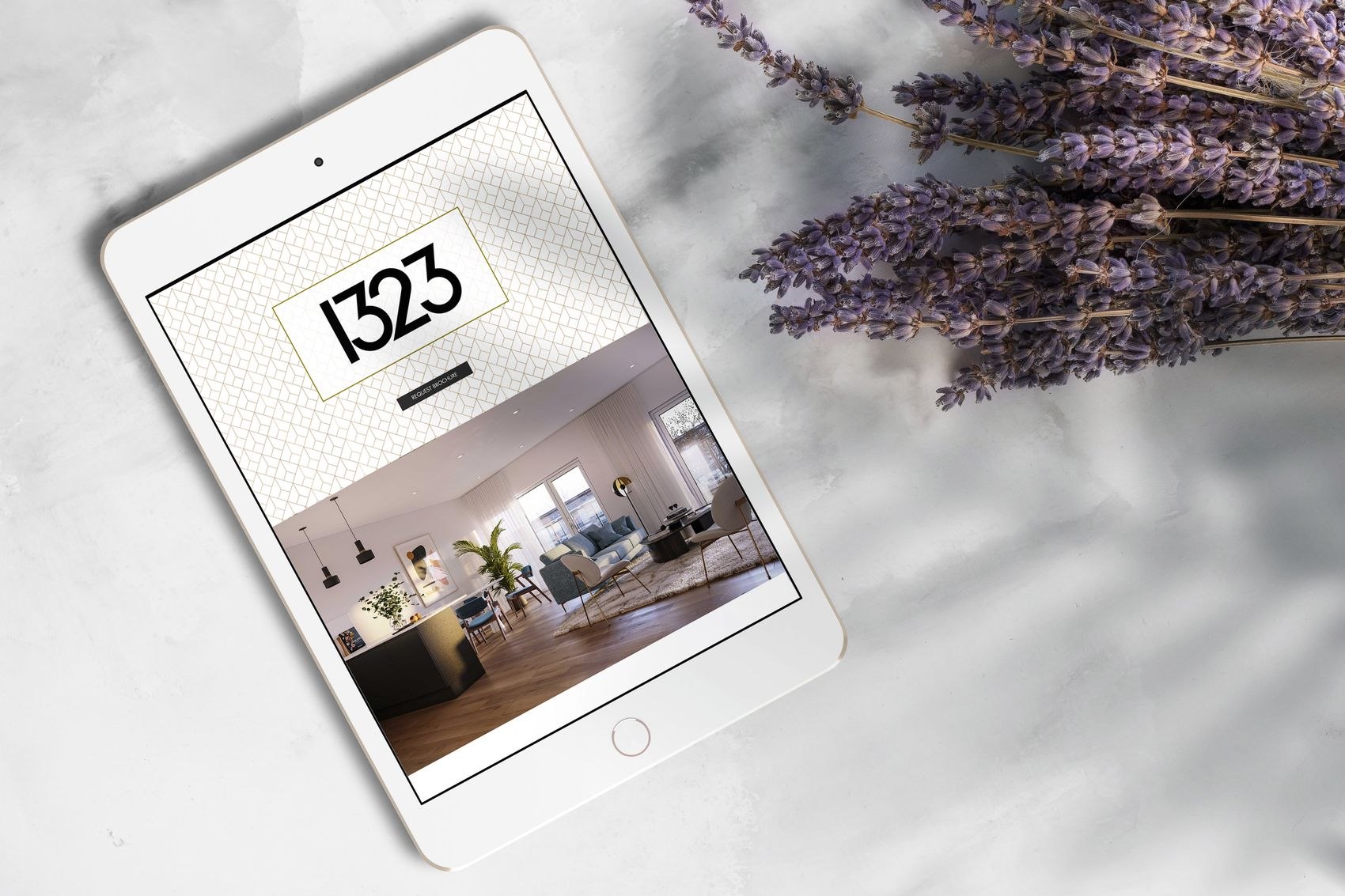 1323 Whetstone website shown on a tablet, web design by HDEY