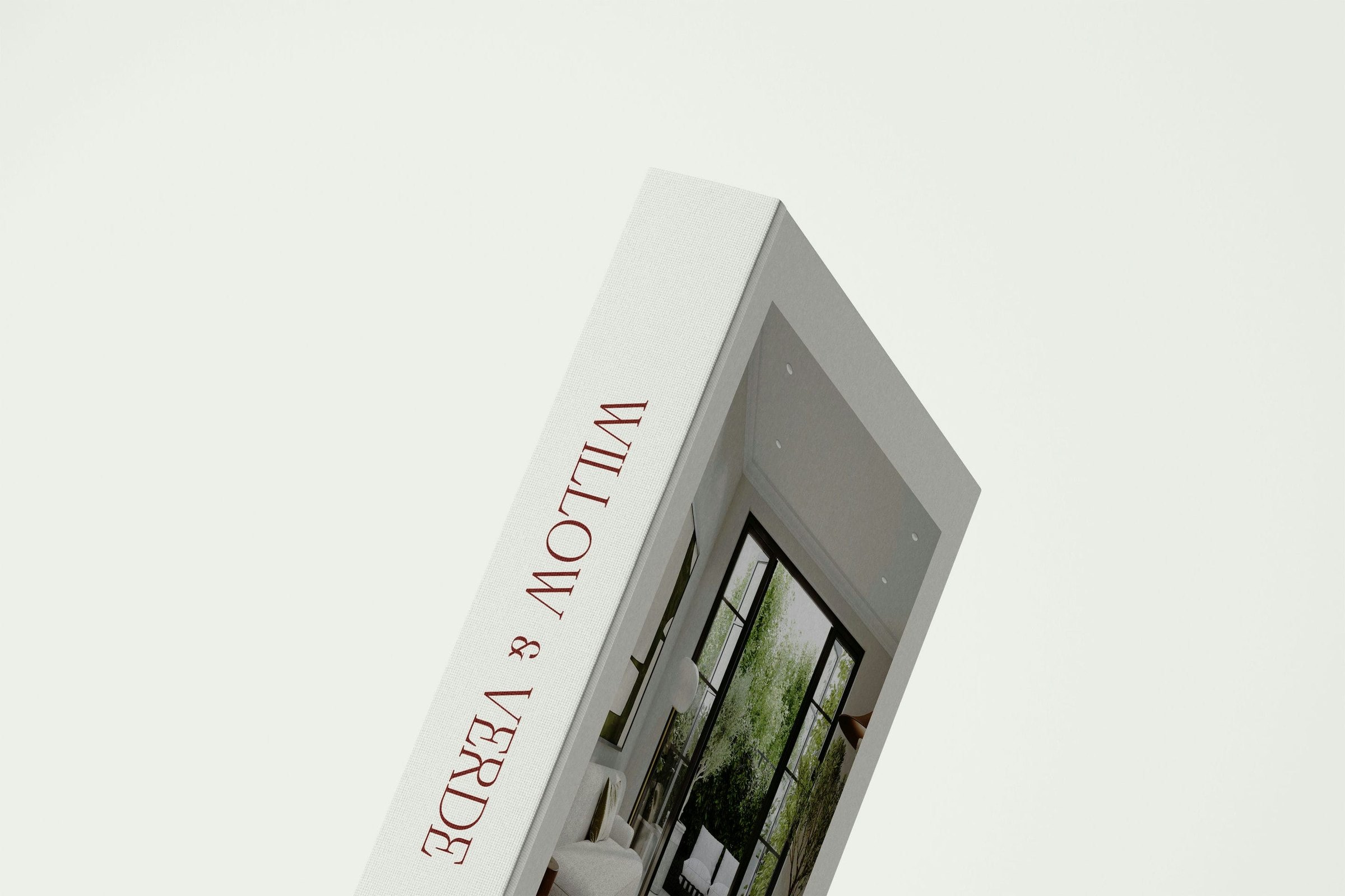 Willow & Verde brochure spine and cover — print design by HDEY