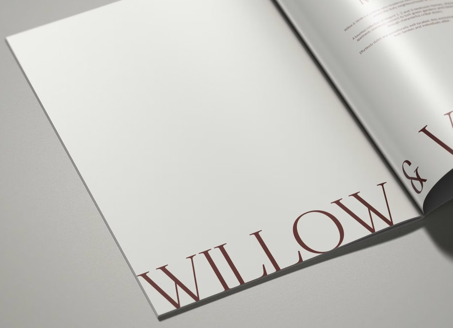 Willow & Verde, Ealing — branding and brochure by HDEY
