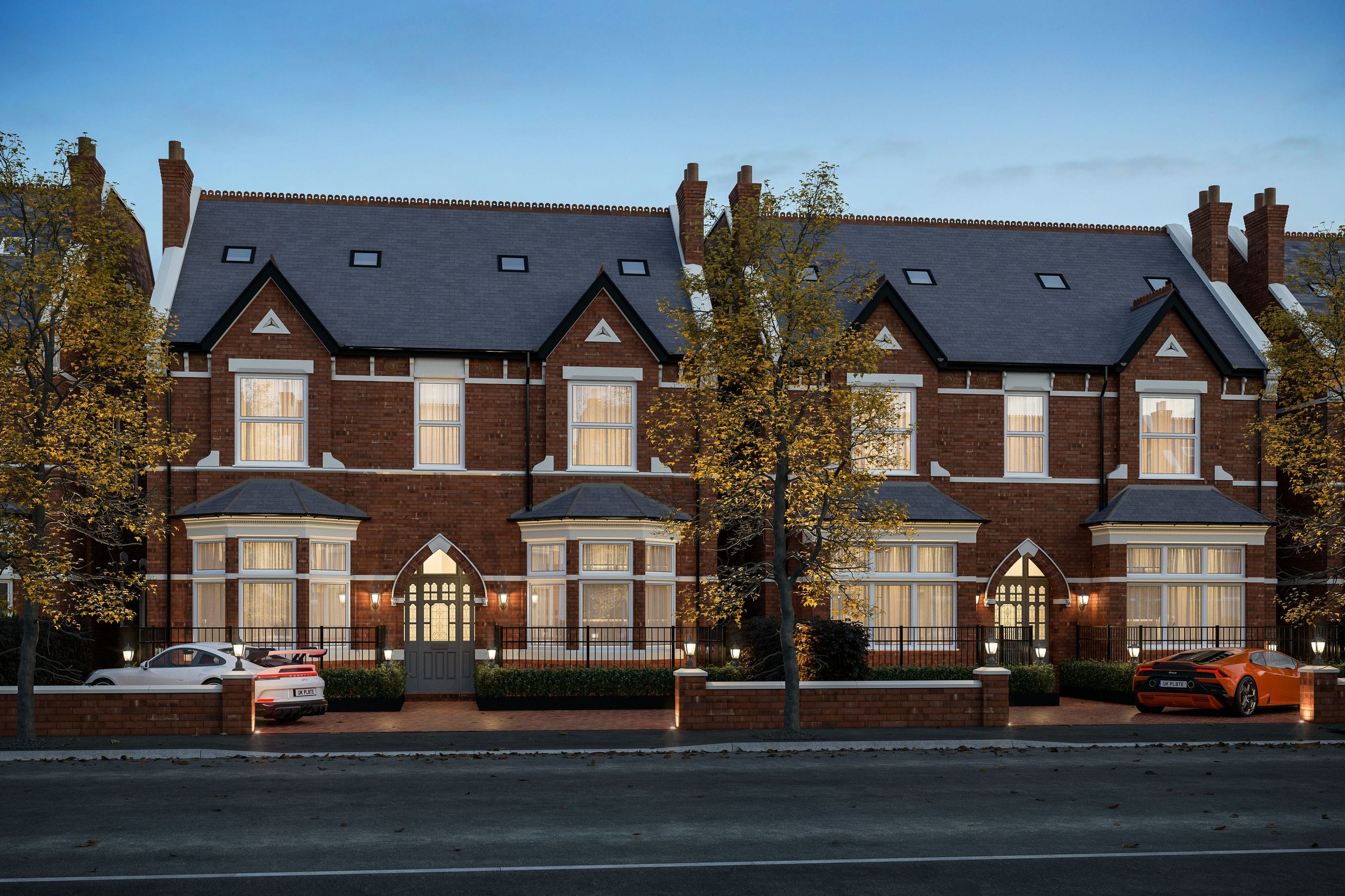 Willow & Verde external CGI — front elevation with balconies and planting, Gordon Road, Ealing, by HDEY