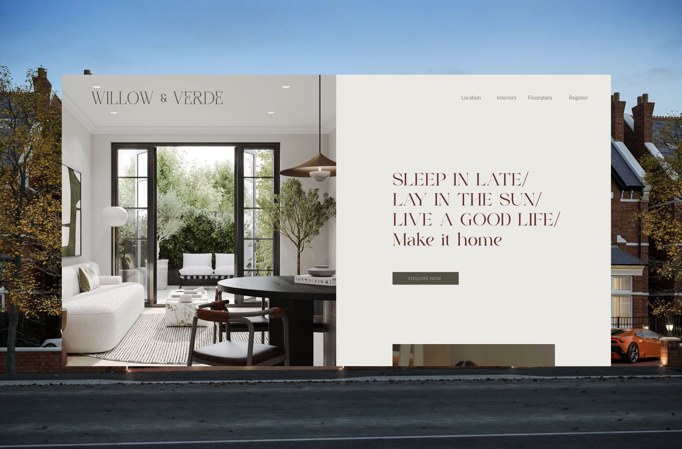 Willow & Verde development website shown on desktop — website design by HDEY